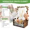 Baby Shower Crate Closet, Multifunctional Wooden & Acrylic Visible Baby Storage Crate with Handle, Newborn Welcome Gifts Basket